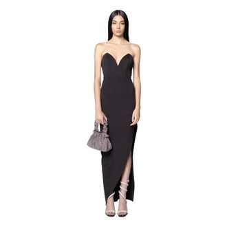 twentyfour Gowns, female, Black, Size: 2XL Saint Tropez Midi Dress