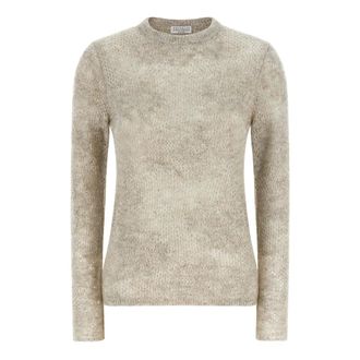 Brunello Cucinelli Knitwear - female - Brunello Cucinelli - Round-neck Knitwear - Beige - S - Knitwear