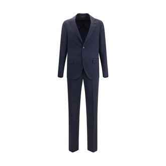 Lardini Sophisticated Wool Suit Ensemble - male - Lardini - Single Breasted Suits - Blue - 2XL - Suits