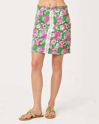 Lilly Pulitzer Fairbanks Mini Skort In Cherry Blossom Pink Chicken Check