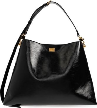 Dolce & Gabbana Vittoria Large Bag - Dames - Schoudertassen - Zwart - ONE Size - Leer - Tassen