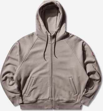 Cav Empt Men s Solid Big Heavy Zip Hoodie Beige