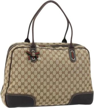 Gucci Pre-owned Handbags, female, Beige, Size: ONE SIZE Pre-owned Vintage Handbag