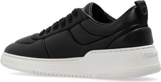 Ferragamo Mens Caro Sneaker Black Leather Rubber Sole