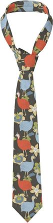 Generic Skinny Tie,Cute Guinea Fowl Bird Pattern Slim Necktie for Men Neck Tie for Wedding Party Business