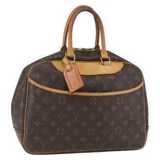 Louis Vuitton Deauville Handbag Monogram Canvas Brown Canvas Handbag (Pre-Owned)