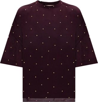 Twinset Elegante Viscose Blouse - Dames - Blouses - Paars - M - Overhemden