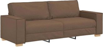 vidaXL Sof&aacute; De 3 Plazas De Tela Marr&oacute;n, 180 Cm Vidaxl