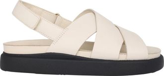 Clarks Schoenen, Dames, Wit, 41 EU, Leer, Off White Damesandaal - Zomercollectie
