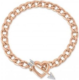 Allurez Diamond Heart & Arrow Link Bracelet 14K Rose Gold (0.07ct)
