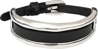 UNOde50 Silver Leather Fusion Bracelet