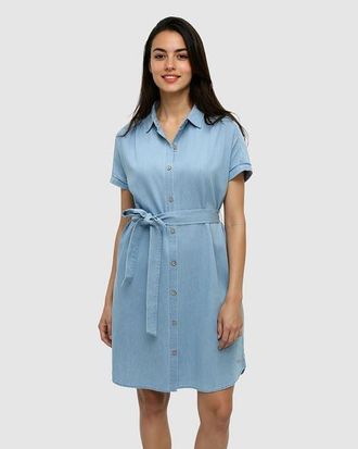 tentree Tern Dress in Light Wash at Nordstrom, Size X-Small