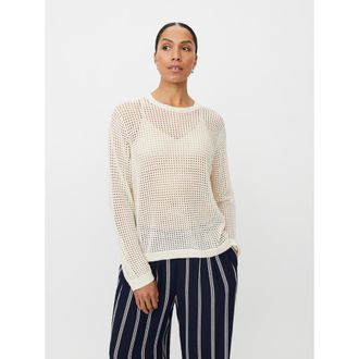 Masai MaForavine Open Knit Sweater in Whitecap at Nordstrom, Size Xx-Large