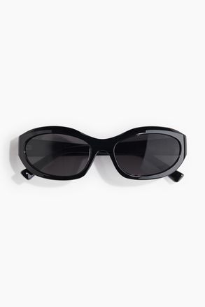 H&M Ovale Sonnenbrille - Schwarz
