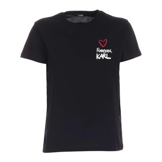 Karl Lagerfeld Dames, Tops, Zwart, Maat: XS Katoen