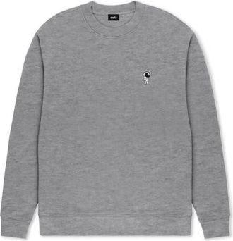 Dalix Astronaut Relaxed Midweight Fleece Crewneck Sweatshirt in Athletic Heather at Nordstrom, Size Xx-Large