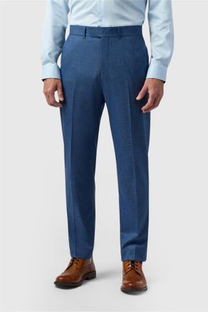 Antique Rogue Mens Flat Fronted Regular Suit Trousers in Blue - Size 42 Regular