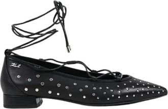 Karl Lagerfeld Dames, Schoenen, Zwart, Maat: 36 EU Leer