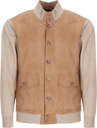 The Jack Leathers Beige Riverside Suede Leather Jacket