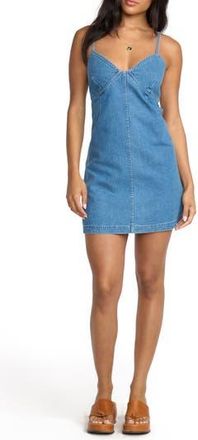 Billabong Indigo Skies Cotton Denim Minidress in Salt Washed at Nordstrom Rack, Size Medium