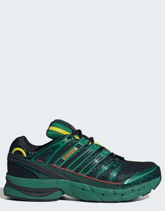 adidas Originals adidas pok&eacute;mon adistar control 5 scarpe in core black / collegiate green-Nero