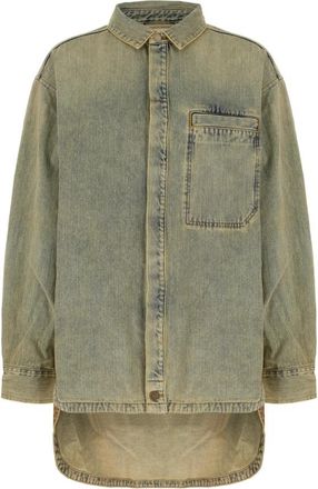 Entire studios Herculean Denim Shirt - Heren - Spijkeroverhemden - Blauw - M - Denim - Overhemden