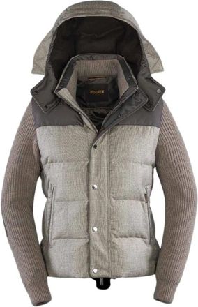 Moorer Donsjack - Heren - Gewatteerde jassen - Beige - L - Wol - Jassen