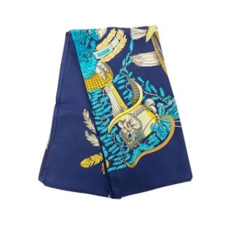 Herm&egrave;s Pre-owned Chapeau! Foulard en Soie - - Pre-owned - Donna - Blu - ONE SIZE
