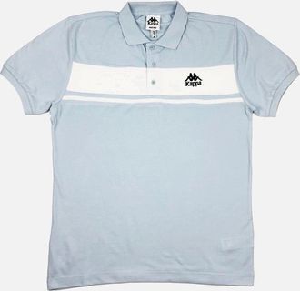 Kappa Mens Kappa Authentic Urwen Chest Panel Polo Shirt Sky Blue - Size: 40