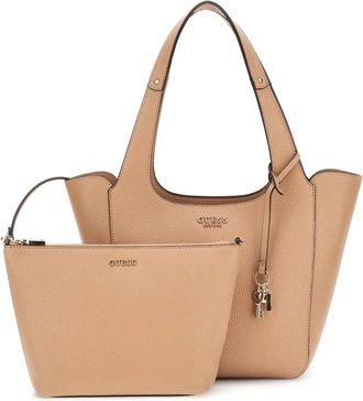 Guess Anadela 3 Compartimenten Satchel Tas - Dames - Shoppers - Beige - ONE Size - Tassen
