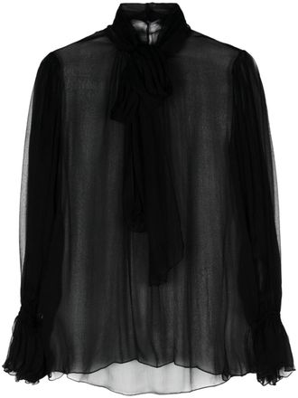 Nissa silk blouse - Black