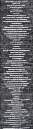Jonathan Y Designs Zolak Berber Stripe Geometric Indoor/Outdoor Area Rug in Black/ivory at Nordstrom, Size 4Ft 0In X 6Ft 0In