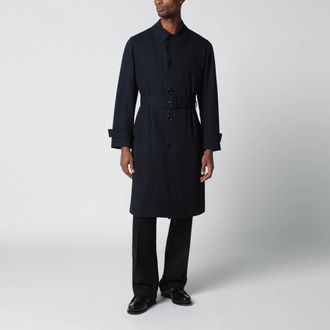 Lardini Blauer einreihiger Woll-Trenchcoat von Lardini