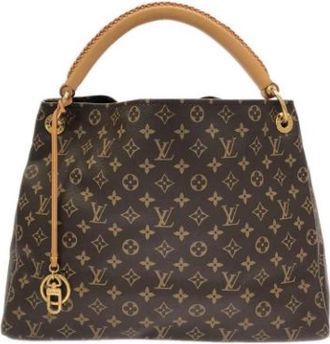 Louis Vuitton Tweedehands Canvas Louis Vuitton tassen - Dames - Vintage Handtas - Bruin - ONE Size - Vintage