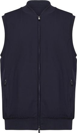 Fedeli Mouwloze Nylon Zip Jas - Heren - Bodywarmers - Blauw - 2XL - Nylon - Jassen