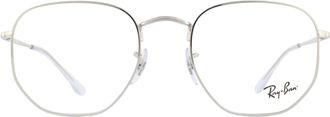 Ray-Ban Unisex Glasses Frames RB6448 Hexagonal 2501 Silver 54mm Metal - One Size