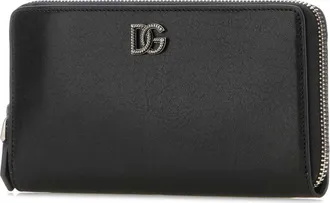 Dolce & Gabbana Mens Calfskin Leather Wallet Black