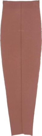 Rick Owens Rokken, Dames, Bruin, XS, Rosewood Pillar Rok