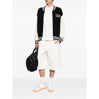Kenzo Embroidered Logo Rib-Knit Cardigan - Black