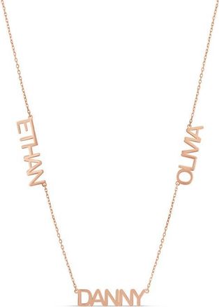 SHYMI Multi Name Charm Necklace in Rose at Nordstrom