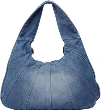 Generic Womens Vintage Shoulder Bag, 2025 Stylish Denim Underarm Bag, Lightweight and Soft Handbag,Applies to Shopping and Travel (Light Blue,40 * 8 * 21cm)