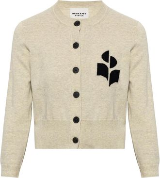 Isabel Marant Newton Cardigan - Dames - Vesten - Beige - L - Katoen - Truien & Vesten