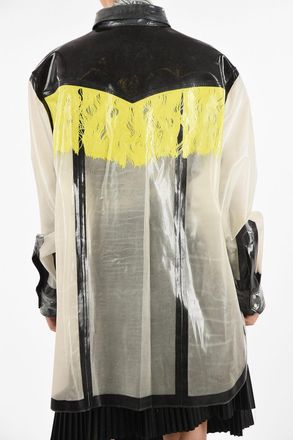 Maison Margiela MM0 Camicia laccata Oversize con Bottoni Automatici Maison Margiela