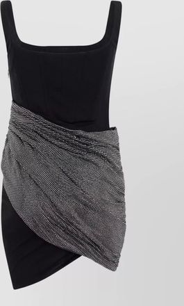 Giuseppe Di Morabito mini dress asymmetric hem rhinestone belt