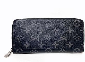 Louis Vuitton Monogram Eclipse Monogram Eclipse Monogram Eclipse Long Wallet (Bi-Fold) (Pre-Owned)