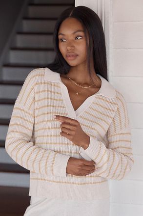 Eberjey Coastal Cotton Polo Pullover