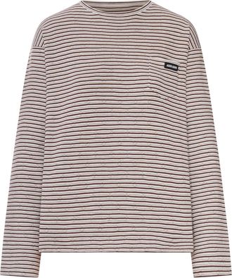 Miu Miu STRIPED COTTON AND CASHMERE BLEND T-SHIRT - Miu Miu - Woman