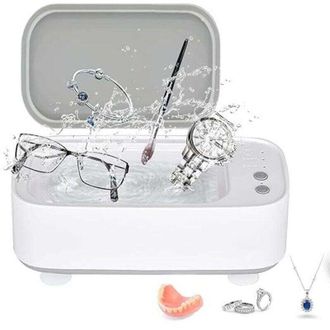 OEM Limpiador Ultras&oacute;nico De 45.000 Hz, 500 Ml, Para Gafas Y Joyas, Ultras&oacute;nico Con 3 Modos De Limpieza, Para Gafas, Relojes Y Dentaduras Postizas, Blanco
