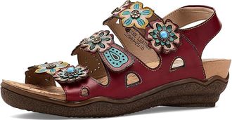 L'Artiste by Spring Step Bethie Womens Wedge Shoes Dark Red : EU 42 (US Womens 10.5-11) M, Leather