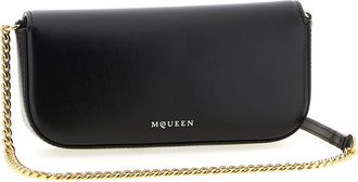Alexander McQueen Womens Black Calfskin Crossbody Bag